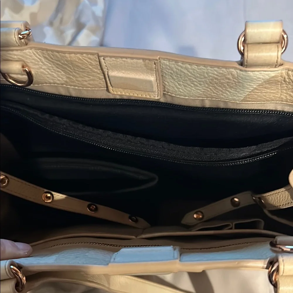 Beige and Tan Tote Bag - Picture 5 of 5